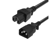 JSADZKJ 3.28FT C14 to C15 Power Cord C14 to C15 Power Extension Cord10A 250V IEC320 C14 Male to C15 Female Plug Power Cord UPS PSU Extension Cable for Computer Electric Kettle