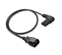 JSADZKJ 90 Grados IEC320 C7 a C14 Cable de alimentación C14 Macho a ángulo Recto C7 Hembra Extensión de la Fuente de alimentación 3pin a la Figura 8 Cable de alimentación de CA(0.6M/1.96FT)