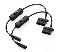 JSADZKJ Cable de alimentación Molex hembra de 5,5 x 2,1 mm CC de 4 pines (Big 4D) con interruptor, 11,8 pulgadas