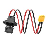 JSADZKJ Cable de extensión de Silicona 12AWG C14 a XT60, Cable Adaptador Macho IEC C14 a XT60 con Panel de Montaje atornillable para Coches RC, Paneles solares, baterías de Drones 1,64pies