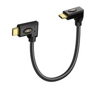 JSADZKJ Cable USB 4 C de 90 grados en ángulo recto USB C a USB C de 240 W USB 4.0 tipo C cable de carga rápida compatible con Thunderbolt 3 8K Video 40 Gbps transferencia de datos para teléfono, banco