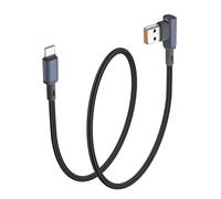 JSADZKJ Cable USB a USB C portátil de 66 W con carga rápida, cable USB-A a tipo C de 90 grados, cable de carga tipo C trenzado para coche, para teléfonos 15/16/Plus/Pro/Pro S20 S10-50cm