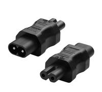 JSADZKJ IEC320 C7 a C8 AC Adaptador de Corriente Figura 8 Enchufe convertidor C7 a C8 Adaptador de Corriente 110V-250V 2.5A para portátiles escáneres Fuente de alimentación (2 uds)