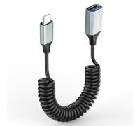 JSADZKJ USB C al Adaptador USB OTG convertidor en Espiral USB Tipo C Macho a USB 3.0 Hembra 5Gbps de Alta Velocidad USB C a USB A OTG Cable para Smartphone,Tablets,USB Flash Drive 3.28Ft