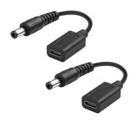 JSADZKJ USB tipo C a DC 20 V 5,5 mm x 2,1 mm Cable de alimentación DC5521 macho a USB-C hembra Cable de extensión de alimentación para ordenador portátil Router10 cm (2 piezas)