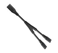JSADZKJ Y-Split Cable de Alimentación IEC 320 C8 a 2XC7 Y-Splitter Cable de Alimentación C8 Macho a Doble C7 Hembra Figura 8 Alimentación Extensión Cable 30CM