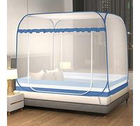 Jsanh Mosquitera plegable para camas, mosquitero, con doble puerta y parte inferior de red para bebés, adultos, viajes, camping, al aire libre, anti picaduras de mosquitos (6X, gris cálido)