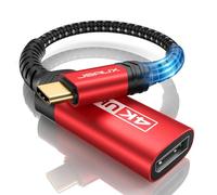 JSAUX Adaptador USB C a DisplayPort 4K @60Hz, USB C a DisplayPort Cable Adaptador Compatible con iPhone 15 Pro/15, MacBook Pro 2019 2018, Surface Book, Dell XPS, Samsung Galaxy S24 S23 S22 S21-Rojo