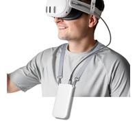 JSAUX Batería compatible con Meta Quest 3S/3/2, 10000 mAh PD batería recargable portátil rápida (extiende 4-6 horas de tiempo de reproducción) con clip para cinturón y cordón, para Oculus 3S/3/2, PS