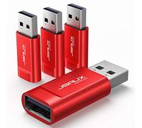 JSAUX Bloqueador de Datos USB [4-Pack] Recarga Segura en Estaciones de Recarga Públicas, Protección contra el Robo de Datos, la Piratería Informática y Las Descargas de Malware