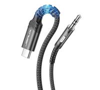 JSAUX Cable AUX USB C a Jack 3m, Tipo C a 3,5 mm Macho Jack de Adaptador Coche de Auriculares Estéreo Audio Compatible con iPhone 15 Pro Max/15 Pro, Samsung Galaxy S23 S22 Ultra, Huawei P40-Negro