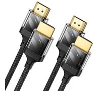 JSAUX Cable HDMI a HDMI 2.1 de 10 K, 8 K, paquete de 2 unidades de 3 m, cable HDMI delgado de 48 Gbps, 8K a 60 Hz 4K a 120 Hz HDCP 2.2 y 2.3, eARC, ARC, CEC compatible con TV/portátil/PS5/Xbox y más,