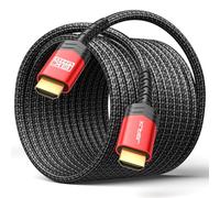 JSAUX Cable HDMI de 30 metros, largo cable de fibra óptica HDMI 2.1, 8 K, alta velocidad, 48 Gbps, 8 K @ 60 Hz, 4K @ 120 Hz, UHD HDR 10+, eARC, Dolby Vision, 3D, VRR, compatible con PS4, PS5, 8K