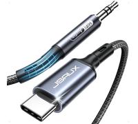 JSAUX Cable USB C a Aux de 1 m, USB tipo C a jack, cable de audio auxiliar de 3,5 mm, duradero compatible con iPhone 17 Air Pro Max/16/15, Galaxy S25/S24/S23 Ultra, iPad Pro, Pixel, Huawei P40