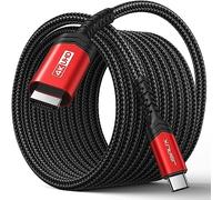 JSAUX Cable USB C a HDMI 3M 【4K a 60Hz】 Cable USB 3.1 tipo C a HDMI 2.0 para oficina en casa, (compatible con Thunderbolt 3/4) con Galaxy S8 a S22, MacBook Pro/Air, iPad Pro, iMac, Mac Mini, rojo