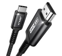 JSAUX Cable USB C a HDMI de 1 m, USB Tipo C a HDMI 4K@60Hz (compatible con 4K@30Hz), para Thunderbolt 3, iPhone 17/16 Pro/15, MacBook Pro/Air 2018, iPad Pro, Galaxy S25/S24/S10/S9 y Surface Book-Negro