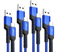 JSAUX - Cable USB tipo C 1M 1M 2M 3M 3M 3A USB C Carga rápida para Samsung Galaxy S22 S21 S20 S10 S8 Plus, Note 20 10 9 8, A3 A5 Google Pixel 2 3 4 5 6 XL Xbox Sony Xperia XZ (azul)