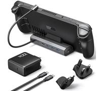 JSAUX Dock 6 en 1 4K 120 Hz con Cargador 100 W, para ROG Ally X, Steam Deck y Legion Go (S), HDMI, Ethernet Gigabit, 3 USB 3.0, PD 100 W, HB0603