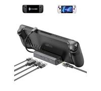 JSAUX Docking Station Compatible con Steam Deck/OLED/ROG Ally X/Legion go/MSI Claw, Dock de 5-en-1 para Steam Deck con HDMI 4K@120Hz, Ethernet de 100Mbps, USB-A 2.0 y Puerto de USB-C de 100W-HB0602
