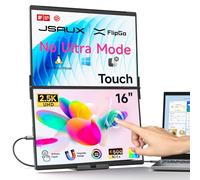 JSAUX FlipGo 16" Táctil Monitor Portátil Doble, 2.5K Extensor de Pantalla para Laptop, Extensible Pantalla Portátil Triple con Diseño Magnético, HUB Integrado, Plegable, Sólo Compatible con Windows