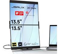 JSAUX FlipGo Pro 13.5" Monitor Portátil Doble, 2.2K Extensor de Pantalla para Laptop, Extensible Pantalla Portátil Triple con Diseño Magnético, DisplayLink, HUB integrado, Compatible con Windows/macOS