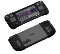 JSAUX Funda protectora de silicona compatible con Steam Deck, Steam Deck GripSkin, GripArmor Juego de fundas de silicona (una izquierda y otra derecha) - GP0016 Negro