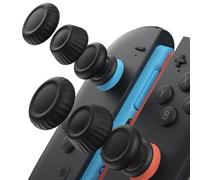 JSAUX Grips para Nintendo Switch 2 Joystick, Tapas para Palancas, Diseño Ergonómico, Agarre Mejorado, Cómodos y Duraderos, Cubiertas para JoyCon - Negro, 3 Pares (6 Piezas)