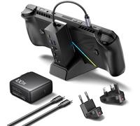 JSAUX HB0609B - Estación de acoplamiento 6 en 1 y cargador de 100 W para ROG Xbox Ally X (2025)/ROG Ally X/ROG Ally/Steam Deck/Legion Go, con HDMI 4K @120Hz, Gigabit Ethernet, USB A y USB C 3.0 y 100