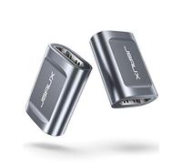 JSAUX HDMI Hembra a Hembra Adaptador Doble hdmi 4K Ultra HD UHD 3D 1080p HDR ARC de Alta Velocidad (2 Unidades), Carcasa de Aluminio, Conector HDMI para Ordenador portátil