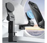JSAUX Soporte Magnético para Avión, Accesorios de Viaje Esenciales para Magsafe, Soporte Universal para Teléfono en Vuelo, para iPhone 12-15