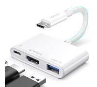 JSAUX USB C a HDMI Adapter Digital AV Multiport Hub mit 4K @60Hz, USB A 3.0, 100W PD Compatible con iPhone 16 Pro/16 Pro Max/16/15 Pro MAX,Samsung S24/23, MacBook, iPad, DELL, Surface, Steam Deck