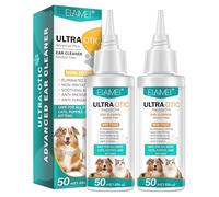 JSBNQRMZ Cuidado Auditivo para Perros,50ml x2 Ear Mite Drops,Ear Mite Drops,Dog and Cat Ear Cleaner,Dog Ear Ceaner,Stop Itching Remove Earwax,Clean,Deodorise,Eliminate Odours