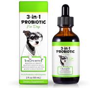 JSBNQRMZ Probióticos para Perros - Suplemento 3 en 1 con Prebióticos y Enzimas - Alivio Rápido para Diarrea y Estómago Sensible - Líquido 60ml | Flora Intestinal y Defensas