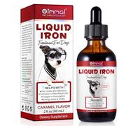 JSBNQRMZ Suplemento de Hierro Líquido para Perros - para Anemia y Cansancio - Complejo de Hierro Polisacárido de Alta Absorción - Sabor Caramelo - Suave con el Estómago - 60ml