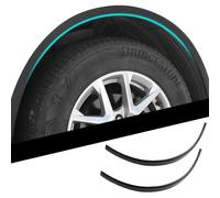 JSCARLIFE 2 tiras de defensa de arco de cejas para rueda de coche, protección antiarañazos, protección universal para guardabarros (forma de L)