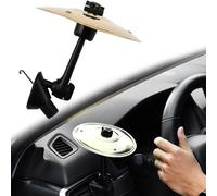 JSCARLIFE Platillo decorativo con clip para rejilla de ventilación de coche, mini tambor giratorio de 360°, juguete de percusión, accesorios universales divertidos para amantes de la música para