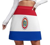 JSCWDET Falda Moderna para Mujer - Casual Y Elegante, Minifalda con Detalles De Expresión De La Identidad Y Bandera De Paraguay, Ideal para Oficina Y Vacaciones, S-4Xl, Paraguay