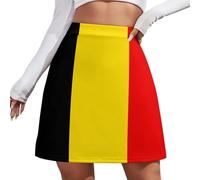 JSCWDET Falda Moderna para Mujer - Casual Y Elegante, Minifalda con Detalles De Expresión De La Identidad Y Bandera De Bélgica, Ideal para Oficina Y Vacaciones, S-4Xl, Bélgica