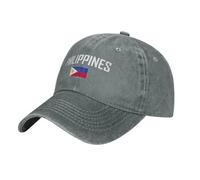JSCWDET Gorra con Bandera De Filipinas - Beisbol Unisex De Algodón Lavado Vintage, Ajustable, Sombrero De Sol para Running, Golf Y Uso Diario