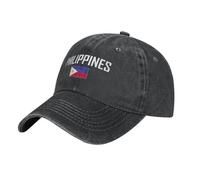 JSCWDET Gorra con Bandera De Filipinas - Beisbol Unisex De Algodón Lavado Vintage, Ajustable, Sombrero De Sol para Running, Golf Y Uso Diario