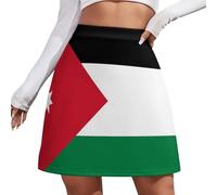 JSCWDET Mini Falda Mujer Casual Chic - Falda Ajustada con Expresión Cultural, Bandera De Jordania Y Jordán, Sexy para Fiesta, Oficina Y Vacaciones, S-4Xl