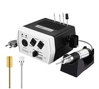 JSDA Torno para uñas profesional,lima electrica uñas, 30000 RPM, fresa de carburo de tungsteno, potente, silencioso, baja vibración, Incl. cuatro brocas y un broca de carburo premium