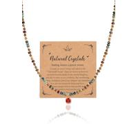 JSDDE - Collar para mujer, perlas de piedra semipreciosa, retro, colgante cuadrado, circón rojo, dorado de 18 quilates, con perlas redondas, redondas, facetadas, 3 mm, bisutería fina regalo de