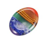 JSDDE Piedra de cristal de chakra para la ansiedad, reiki, cristales curativos, bolsillo para el pulgar, piedra preciosa de la palma, meditación, alivio del estrés