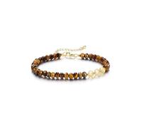 JSDDE Pulsera de perlas de piedras preciosas para mujer y mujer, piedra lunar, ojo de tigre, morganita de 6 mm, pulsera de piedra natural facetada, amuleto espiritual, regalo, Gema Cobre, Tiger's Eye