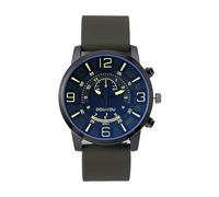 JSDDE Reloj de pulsera deportivo para hombre, correa de silicona 3D, números árabes, esfera informal, analógico, reloj de cuarzo, verde oscuro, Correa
