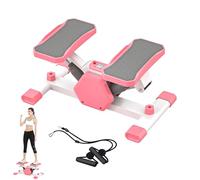 JSDMBD Este Mini Stepper para Uso Doméstico Stepper Compacto de bajo Impacto con Bandas de Resistencia/Pantalla Digital, Adecuado para Entrenamientos de Cuerpo Completo Pink