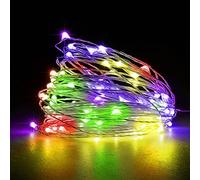 Jsdoin Cadena de Luces,5M 50 LED Guirnalda Luces, para Navidad, Habitacion, Fiesta, Jardín, Bodas, Compleaños Luces interior de Hadas (Multicolor, 2 Pieza 5M50Leds)
