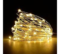 Jsdoin Cadena de Luces, Guirnalda Luces 10M 100 LED, para Navidad, Habitacion, Fiesta, Jardín, Bodas, Compleaños Luces de Hadas (Blanco Cálido)