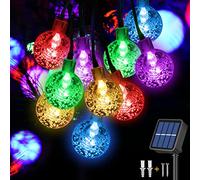 Jsdoin Guirnaldas Luces Exterior Solares, 50LED 10M Luces Solares Led Exterior Jardin,8 Modos & Impermeable Cadena de Luces Decoracion para Terraza, Fiestas, Bodas, Patio, Jardines,Interior